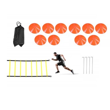 ESCALERA DE COORDINACIÓN MYD SPORT FITNESS SET CONOS Y ESTACAS