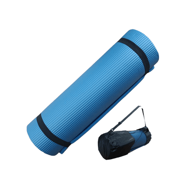 COLCHONETA WINNER 15MM YOGA MAT GRUESA PREMIUN + SUJETADOR BLUE