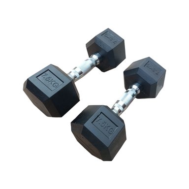 MANCUERNAS WINNER 7.5KG PESAS CROMADAS HEXAGONALES