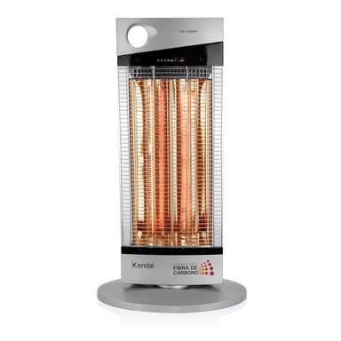 ESTUFA ELÉCTRICA FIBRA DE CARBONO KENDAL 1000W OSCILANTE CALEFACTOR SILVER - 1