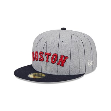 GORRA 59FIFTY BOSTON RED SOX HEATHER PINSTRIPE GREY MLB