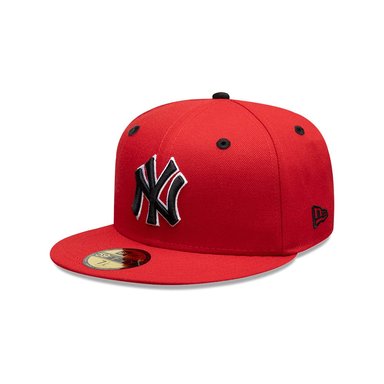 GORRA 59FIFTY MLB NEW YORK YANKEES SCARLET PATCH RED