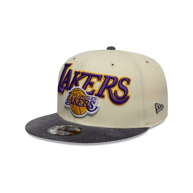 GORRA 9FIFTY NBA  LOS ANGELES LAKERS CORD VISOR LIGHT BEIGE