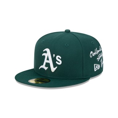 GORRA 59FIFTY MLB OAKLAND ATHLETICS TEAM VERBIAGE VERDE