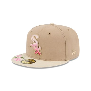 GORRA 59FIFTY MLB CHICAGO WHITE SOX HAND STITCHED FLORAL BEIGE