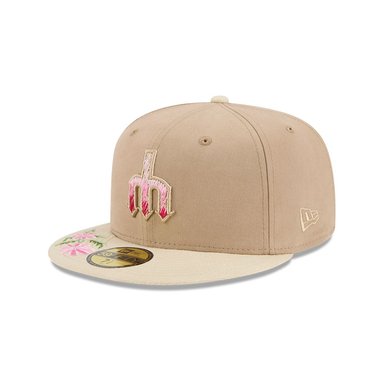GORRA 59FIFTY MLB SEATTLE MARINERS HAND STITCHED FLORAL BEIGE