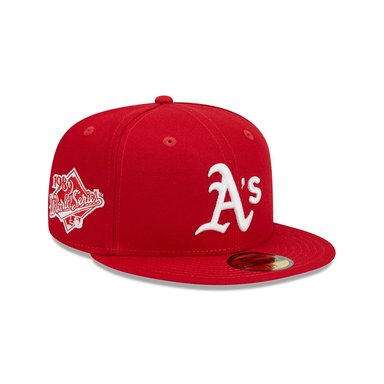 GORRA 59FIFTY MLB OAKLAND ATHLETICS EVERGREEN ROJO