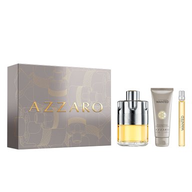 SET DE PERFUME EDP AZZARO WANTED PARA HOMBRE 100 ML + SHAMPOO HAIRYBODY 75 ML + MINIATURA EDP 10 ML
