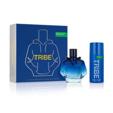 SET DE PERFUME TRIBE BENETTON PARA HOMBRE EDT 90ML + DESODORANTE SPRAY 150ML
