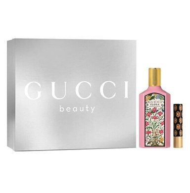 SET GUCCI GORGEOUS GARDENIA  EDP 100 ML + LIPSTICK DEVOTION