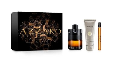 AZZARO THE MOST WANTED PARFUM INTENSE MENS 100 ML  + BODY LOTION  75 ML +10 ML