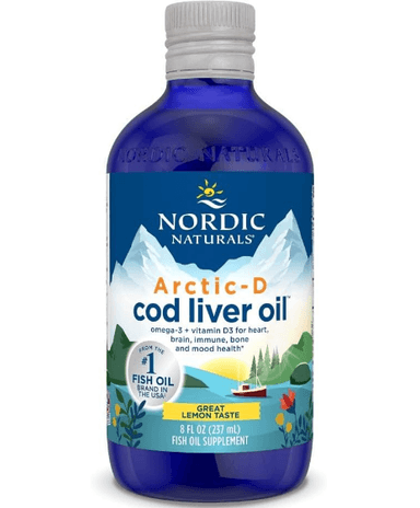 NORDIC NATURALS ARCTIC-D ACEITE DE HÍGADO DE BACALAO, LIMÓN, 8 ONZAS