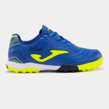 ZAPATILLAS NIÑOS JOMA FUTBOL PASTO SINTÉTICO AZUL TURF JUNIOR CUERO TOJW2404TF