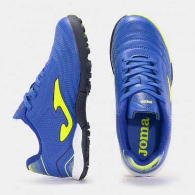 ZAPATILLAS NIÑOS JOMA FUTBOL PASTO SINTÉTICO AZUL TURF JUNIOR CUERO TOJW2404TF - 3