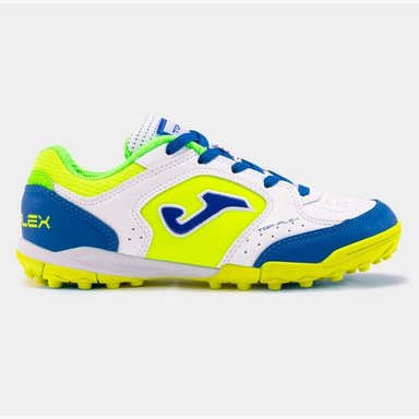ZAPATILLAS NIÑOS JOMA FUTBOL PASTO SINTÉTICO BLANCO TOP FLEX JR CUERO TPJW2402TF