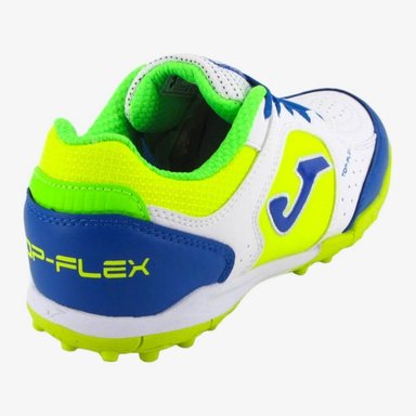 ZAPATILLAS NIÑOS JOMA FUTBOL PASTO SINTÉTICO BLANCO TOP FLEX JR CUERO TPJW2402TF - 4