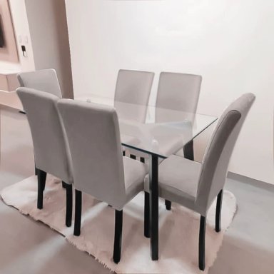 JUEGO DE COMEDOR LIZ COLOR HUESO