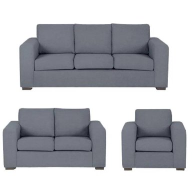 JUEGO DE SALA SEVILLA 3-2-1 CUERPOS COLOR GRIS OSCURO