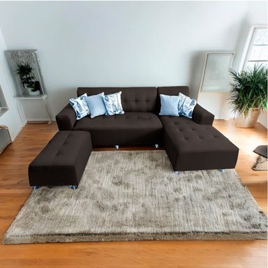 SECCIONAL LONDRES CHOCOLATE - BANQUETA