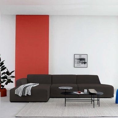 SECCIONAL MALLHOGAR CHOCOLATE BABILONIA IZQUIERDO