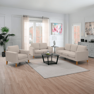 JUEGO DE SALA MILAN 3-2-1 BEIGE