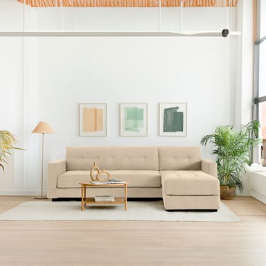 SECCIONAL MALLHOGAR RUSIA BEIGE DERECHO CLARO