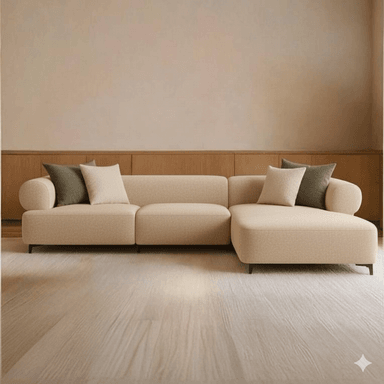 SECCIONAL MALLHOGAR NUVIA DERECHO BEIGE CLARO