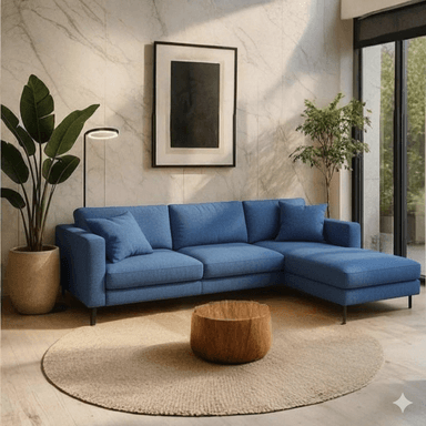 SECCIONAL MALLHOGAR ALESSIA DERECHO AZUL