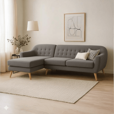 SECCIONAL MALLHOGAR LUCIA IZQUIERDO GRIS OSCURO