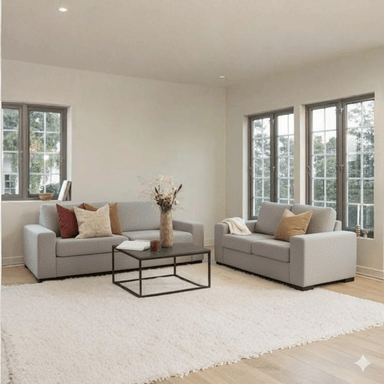 JUEGO DE SALA MALLHOGAR TAYLOR 3-2 GRIS PLATA