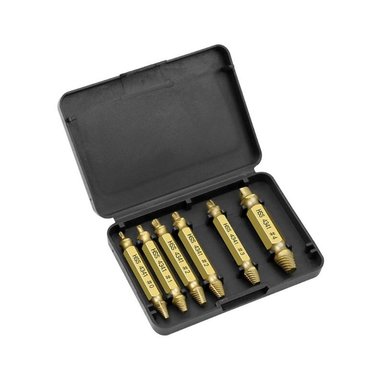 KIT EXTRACTOR DE TORNILLOS DAÑADOS DE 6 PIEZAS