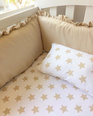 PROTECTOR CUNA BABYTU BEIGE LATERAL PARACHOQUES DISEÑO