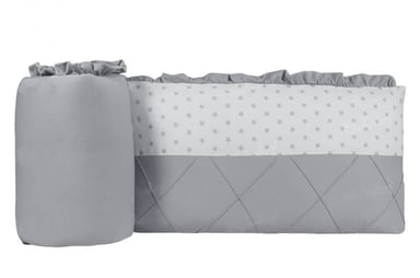 PROTECTOR CUNA BABYTU ALGODÓN PLATA LATERAL PARACHOQUES DISEÑO CON ESTRELLITAS - 2