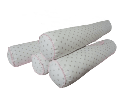 PROTECTORES CUNA BABYTU BLANCO BUMPERS TUBULARES ESTANDAR 4 PIEZAS DISEÑO ESTRELLITAS - 2
