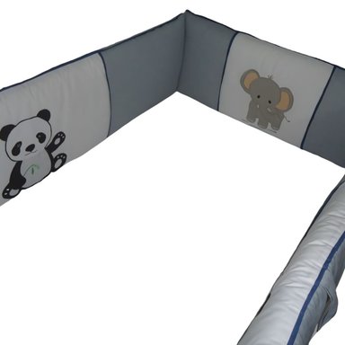 PROTECTORES LATERALES PARACHOQUES DE CUNA - DISEÑO OSITO BORDADO - 3