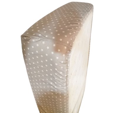 SABANAS BAJERAS BABYTU ESTRELLITA 1 PLAZA 180 HILOS GRIS ESTAMPADAS AJUSTABLES PACK 2 UND