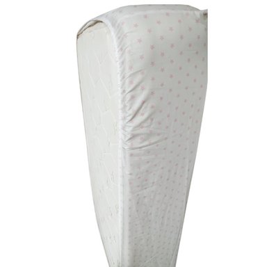 SABANAS BAJERAS BABYTU DISEÑO ESTRELLITA 1.5 PLAZAS 180 HILOS ROSADA ESTAMPADAS AJUSTABLES PACK 2 UND