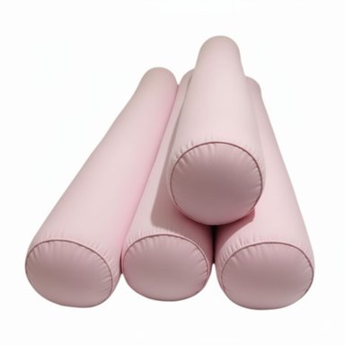 BUMPERS PROTECTORES TUBULARES DE CAMA CUNA 1.5 PLAZAS MONTESSORI - 4 PIEZAS - ROSADO - 3