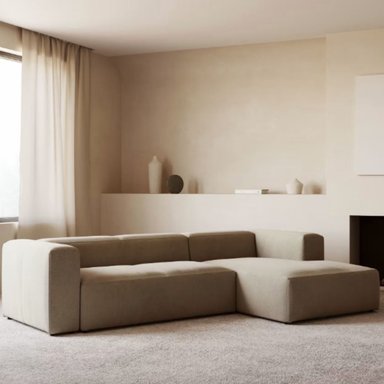 SOFÁ FLEITAS DECO PARADISE 2 CUERPOS SECCIONAL BEIGE