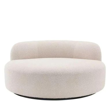 SOFÁ FLEITAS DECO TEDDY 1 CUERPO CIRCULAR GIRATORIO   BLANCO