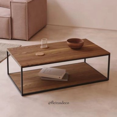 MESA DE CENTRO GAROTA DE MDF ENCHAPADO