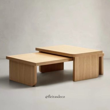 MESA DE CENTRO GAUCHA DE MDF ENCHAPADO