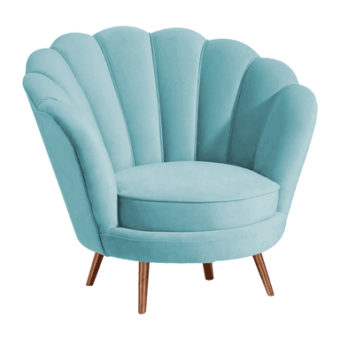 BUTACA AZYA MUEBLES ABANICO CELESTE - 1