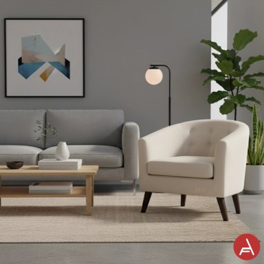 BUTACA AZYA MUEBLES DALILA TERCIOPELO BEIGE - 2