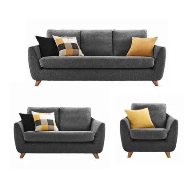 JUEGO SALA AZYA MUEBLES TERCIOPELO 3-2-1 NYZA