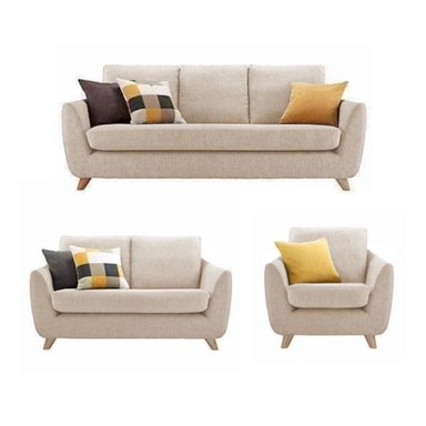 JUEGO SALA AZYA MUEBLES TERCIOPELO 3-2-1 NYZA - 1