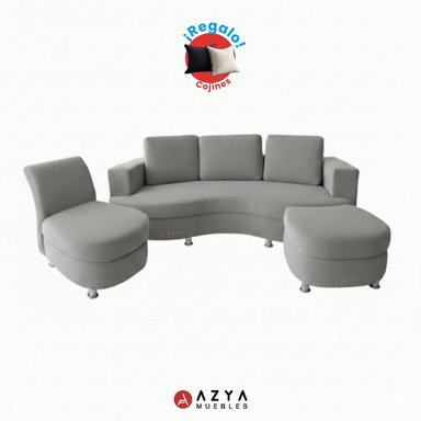 JUEGO SALA AZYA MUEBLES TERCIOPELO PARIS