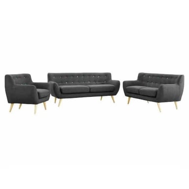 JUEGO SALA AZYA MUEBLES 3-2-1 VINTAGE - 1