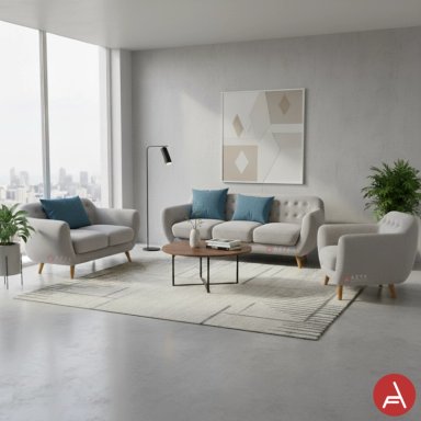 JUEGO SALA AZYA MUEBLES CERES 3-2-1 + COJINES DECORATIVOS - 2