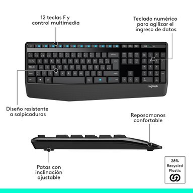 TECLADO LOGITECH + MOUSE INALÁMBRICO MK345 - 6